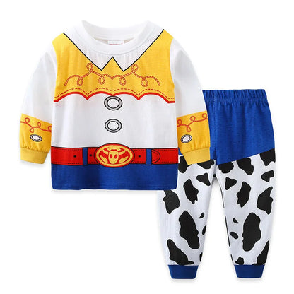 Nuovi set di pigiami per bambini primavera autunno, abbigliamento per ragazzi, pigiami di Lightyear, set di Cars, pigiami di cotone per ragazze di Minnie e Tigger.