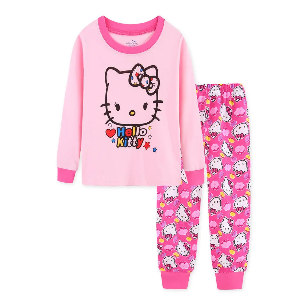 Nuovi set di pigiami per bambini primavera autunno, abbigliamento per ragazzi, pigiami di Lightyear, set di Cars, pigiami di cotone per ragazze di Minnie e Tigger.