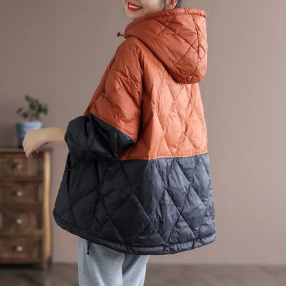 2021 Women's Autumn and Winter New Lightweight Jacket Casual Loose Hooded Pullover Warm Puffer Jacket Women's Clothing   J15478