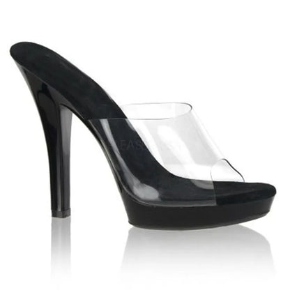 Ciabatte sexy e alla moda con plateau trasparente in cristallo da 13 cm, sandali da festa con tacco alto da 5 pollici, scarpe da spogliarellista per matrimoni, scarpe da posa
