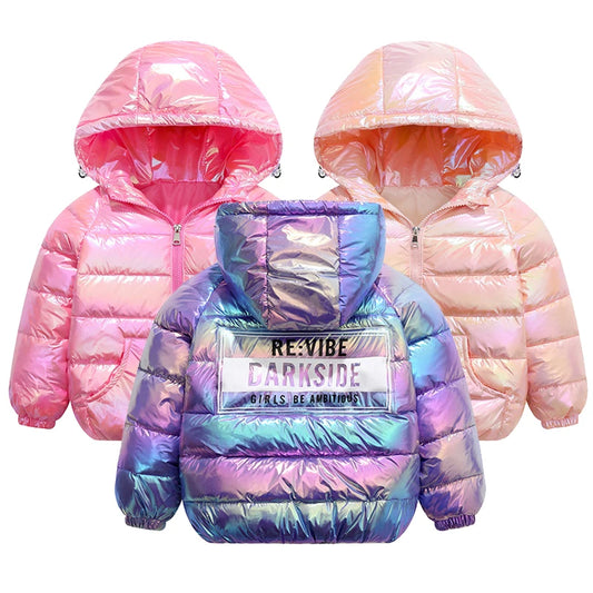 2-9Y NUOVE giacche per bambini e bambine, piumino d'anatra bianco, giacca sportiva invernale alla moda, capospalla, giacca per bambini, abbigliamento per bambine, cappotto invernale caldo