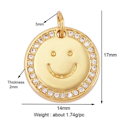 Ciondolo con espressione di gioia e pianto, "Amore, chiamami", in colore oro, forniture per la creazione di gioielli, collane e bracciali L92