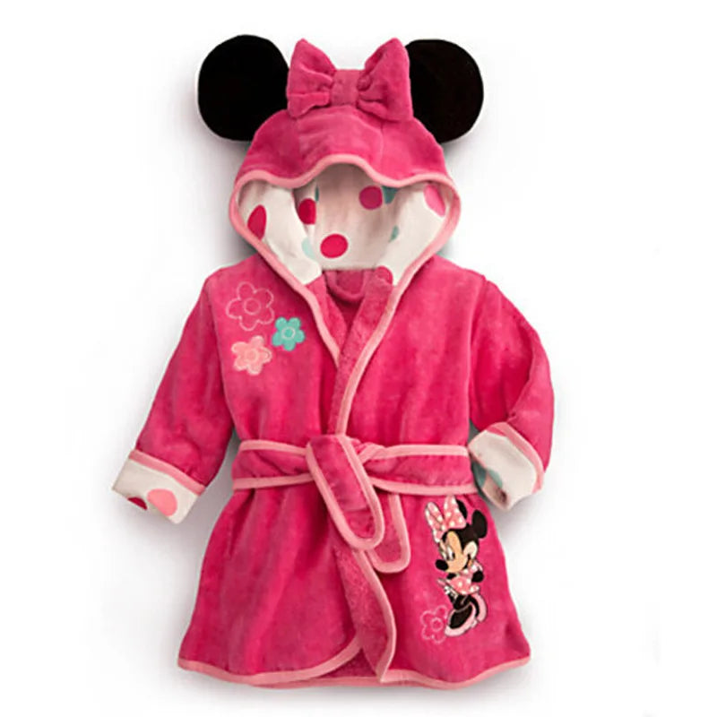 Autunno Inverno Pigiama Bambini Infantil Topolino Minnie Bambini Caldo Pigiama Ragazzi Pigiama Ragazze Pigiama Ragazze Pigiama Animali Abbigliamento da notte in flanella Accappatoio