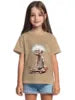 T-shirt a maniche corte con scollo rotondo da ragazza, modello coreano, vestibilità ampia, casual e versatile, estate 2025.