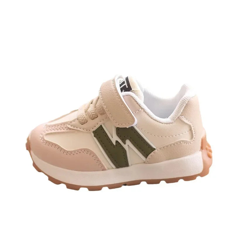Scarpe sportive per bambini, traspiranti, antiscivolo, comode, leggere, con chiusura a strappo, suola morbida, scarpe da corsa casual.