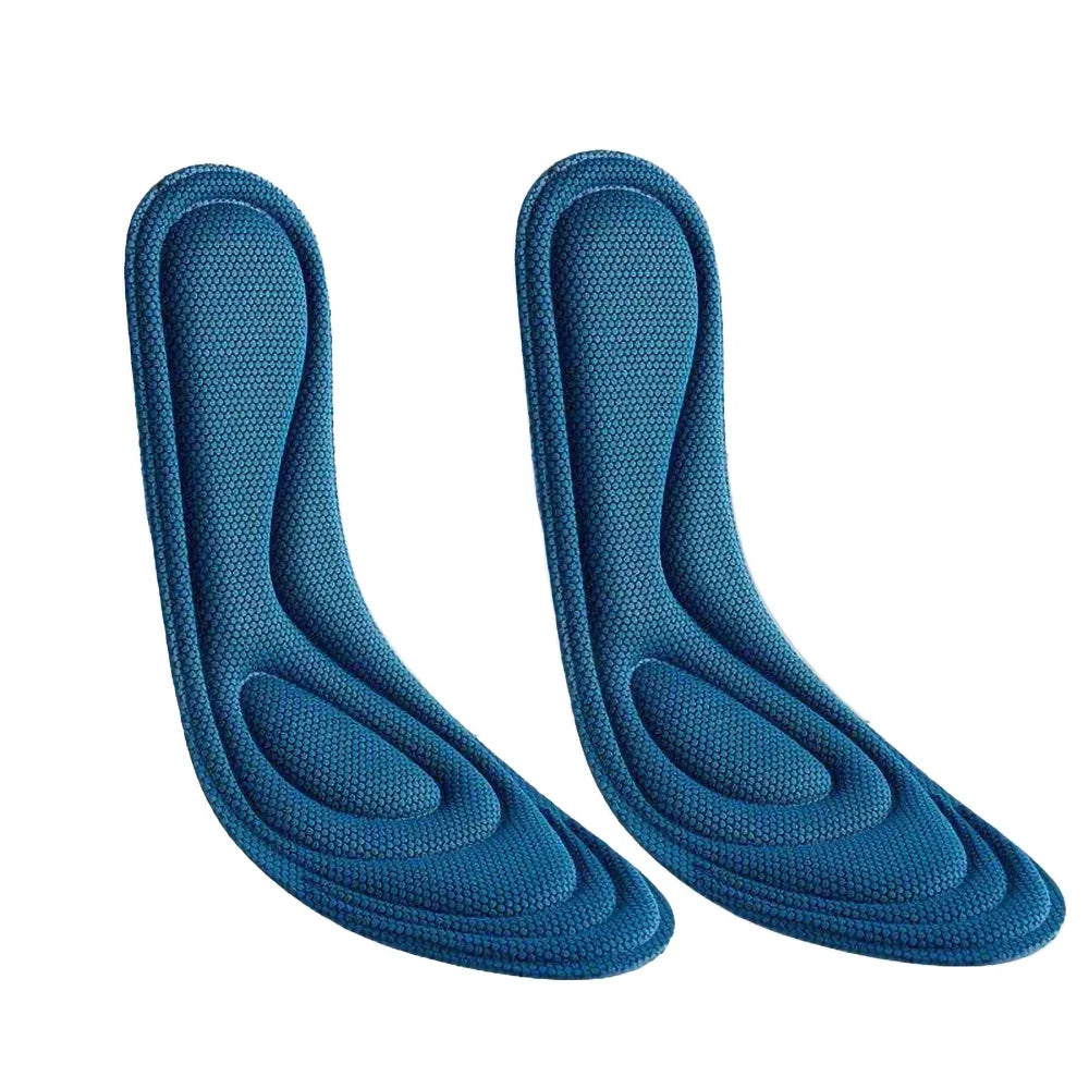 4 solette ortopediche in memory foam per scarpe da uomo e da donna, nano antibatteriche, deodoranti, assorbenti del sudore, ammortizzanti per la corsa.