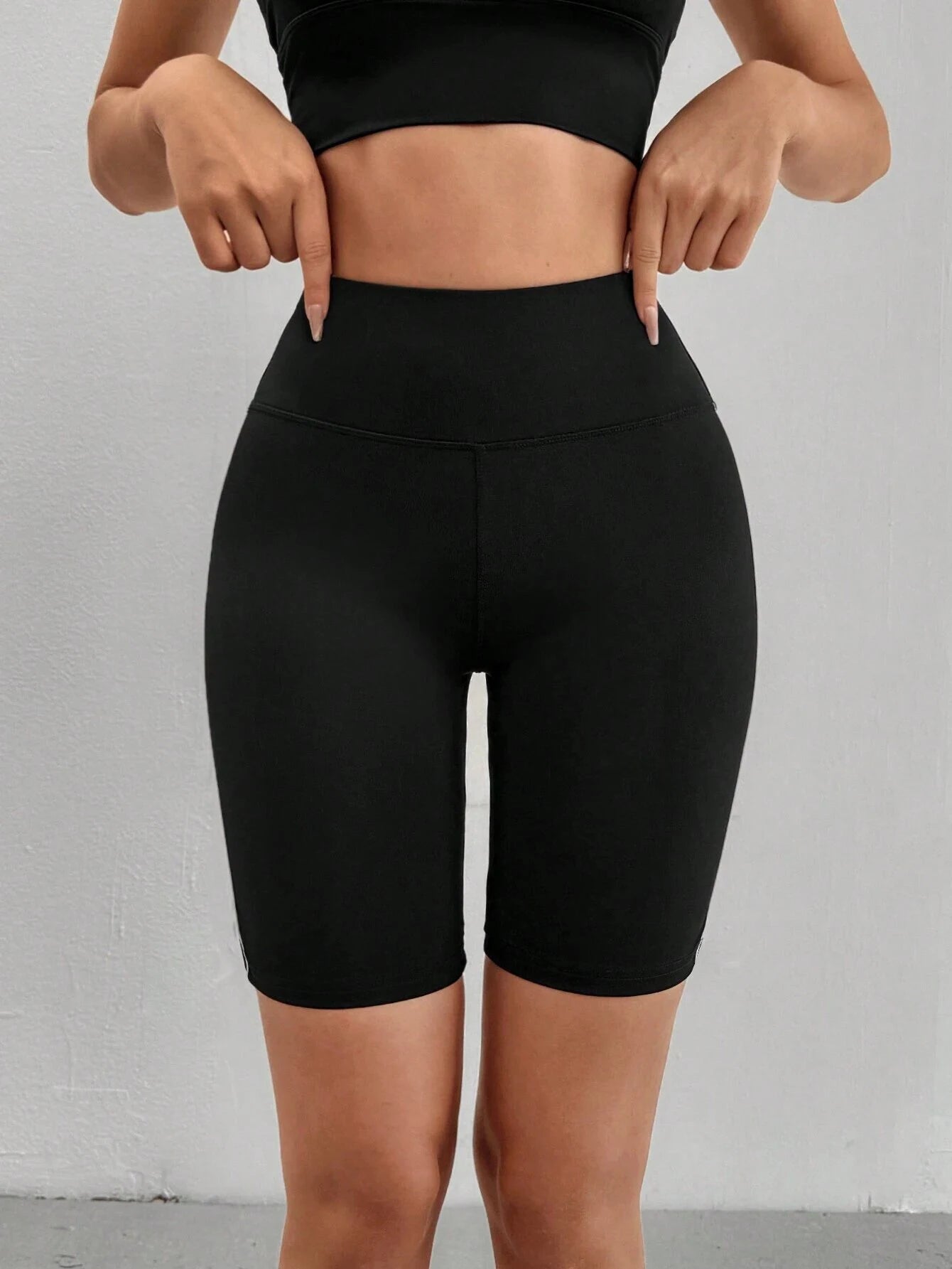 High Elastic Booty Lifting High Waist Yoga Shorts For Women Striped Side Quick Dry Tummy Control Gym Fitness Running Leggings