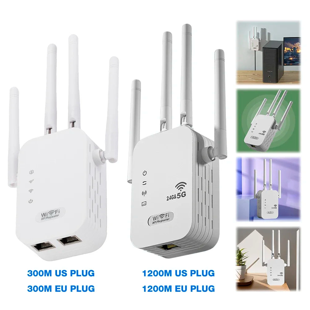 Ripetitore WiFi Dual-Band 2.4G 5G, amplificatore di segnale WiFi, extender WiFi 802.11bgn, router Gigabit con WPS, spina EU/US, amplificatore WiFi