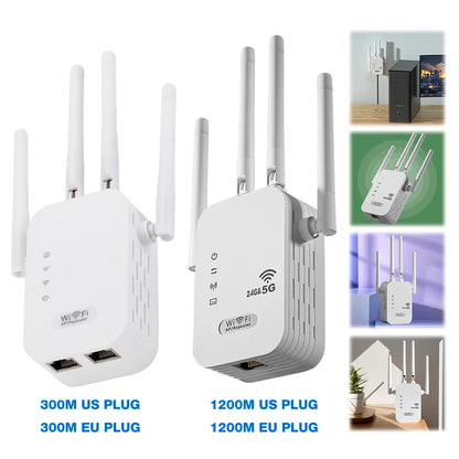 Ripetitore WiFi Dual-Band 2.4G 5G, amplificatore di segnale WiFi, extender WiFi 802.11bgn, router Gigabit con WPS, spina EU/US, amplificatore WiFi