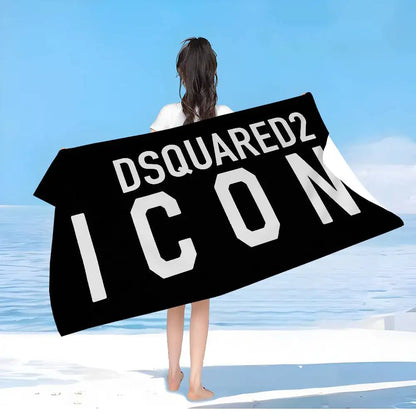 Classic Fashion LOGO D-Dsquared2 Anime Beach Swimming Towel Soft Absorbent Washcloth Children's Gifts For Kids Travel Camping