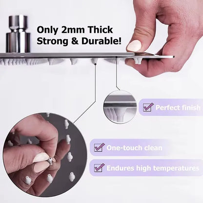 8/10/12 Inch Black Silver Gold Stainless Steel High Pressure Waterfall Shower Head Large Flow Pressure Boosting Bathroom Shower