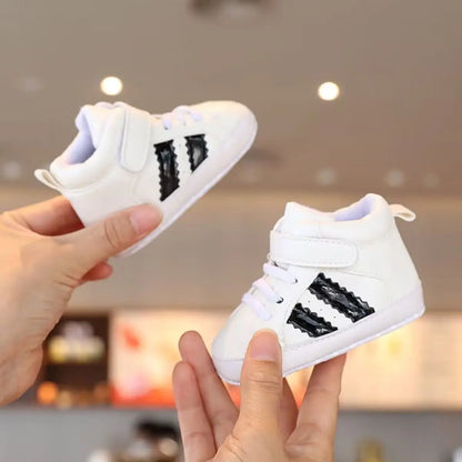 Scarpe bianche per neonati, casual, alla moda, per battesimo, primi passi, scarpe da gentiluomo per neonato, sneakers