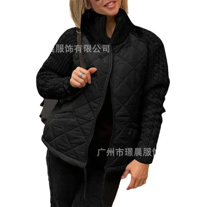 Coats for Women Zippers Padded Thick Winter Coat Women 2024 Llong Sleeve