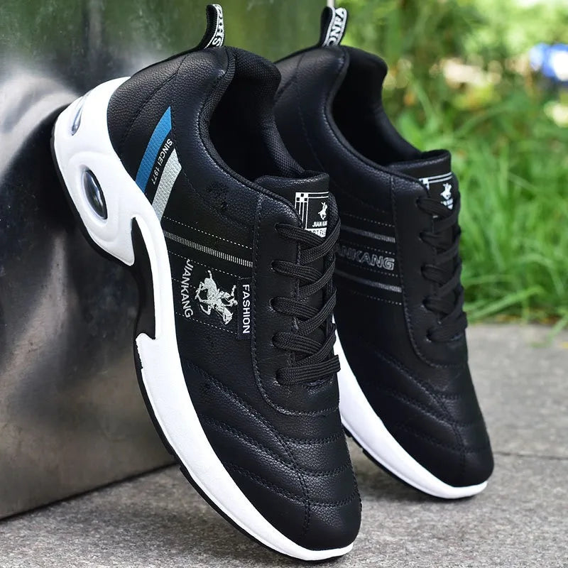 Scarpe da ginnastica da uomo di marca con ammortizzazione ad aria, scarpe da corsa da uomo con plateau, modello 2023, scarpe vulcanizzate in pelle traspirante, zapatos de hombre