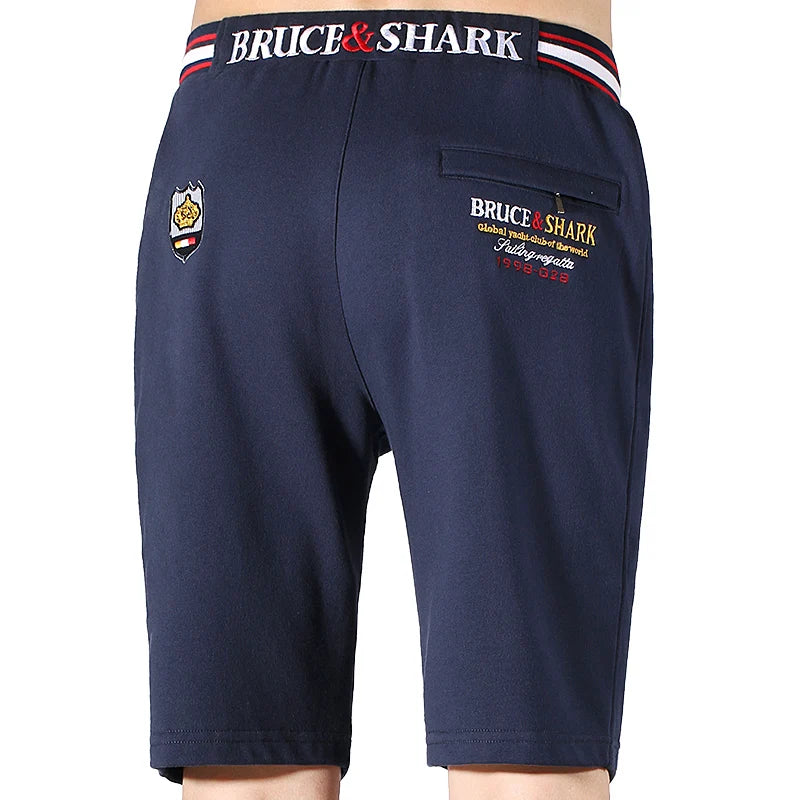 Nuovi pantaloncini estivi da uomo con elastico in vita, sportivi Bruce&Shark, casual, alla moda, da palestra, traspiranti, per fitness e jogging, taglie forti.