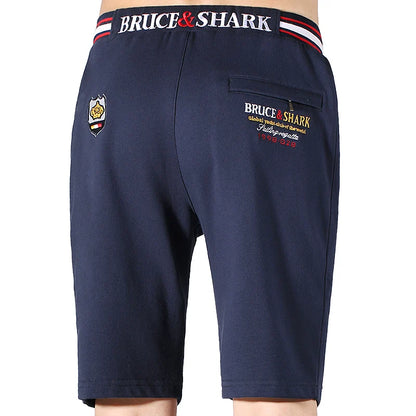Nuovi pantaloncini estivi da uomo con elastico in vita, sportivi Bruce&Shark, casual, alla moda, da palestra, traspiranti, per fitness e jogging, taglie forti.