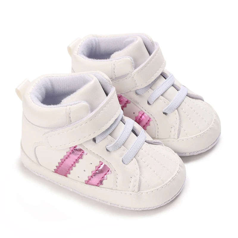 Scarpe bianche per neonati, casual, alla moda, per battesimo, primi passi, scarpe da gentiluomo per neonato, sneakers