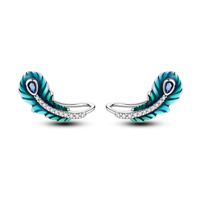 Orecchini a cerchio originali in argento 925 con stella, luna, trifoglio e farfalla con zirconi, perfetti per la creazione di gioielli e come regali di nozze per donne e ragazze.