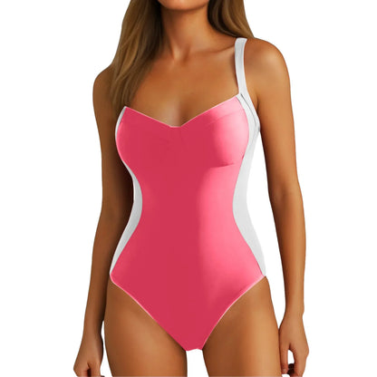 Tummy Control Black Sling Shaping One-Piece Swimsuit Set Women Boho Bathing Swimwear Bikini Plus Size Push Up Solid Swimsuits