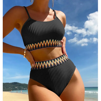 Bikini sexy a vita alta 2026 Costumi da bagno da donna Push Up Abbigliamento da spiaggia femminile Costumi da bagno Bikini Set Piscina Bagnante