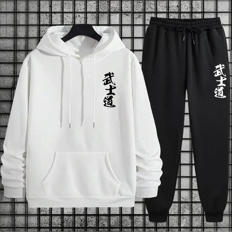 Nuovo arrivo 2025 Abbigliamento sportivo da uomo Felpa con cappuccio + pantaloni Tuta sportiva casual urbana Autunno Inverno Felpa da uomo alla moda tuta