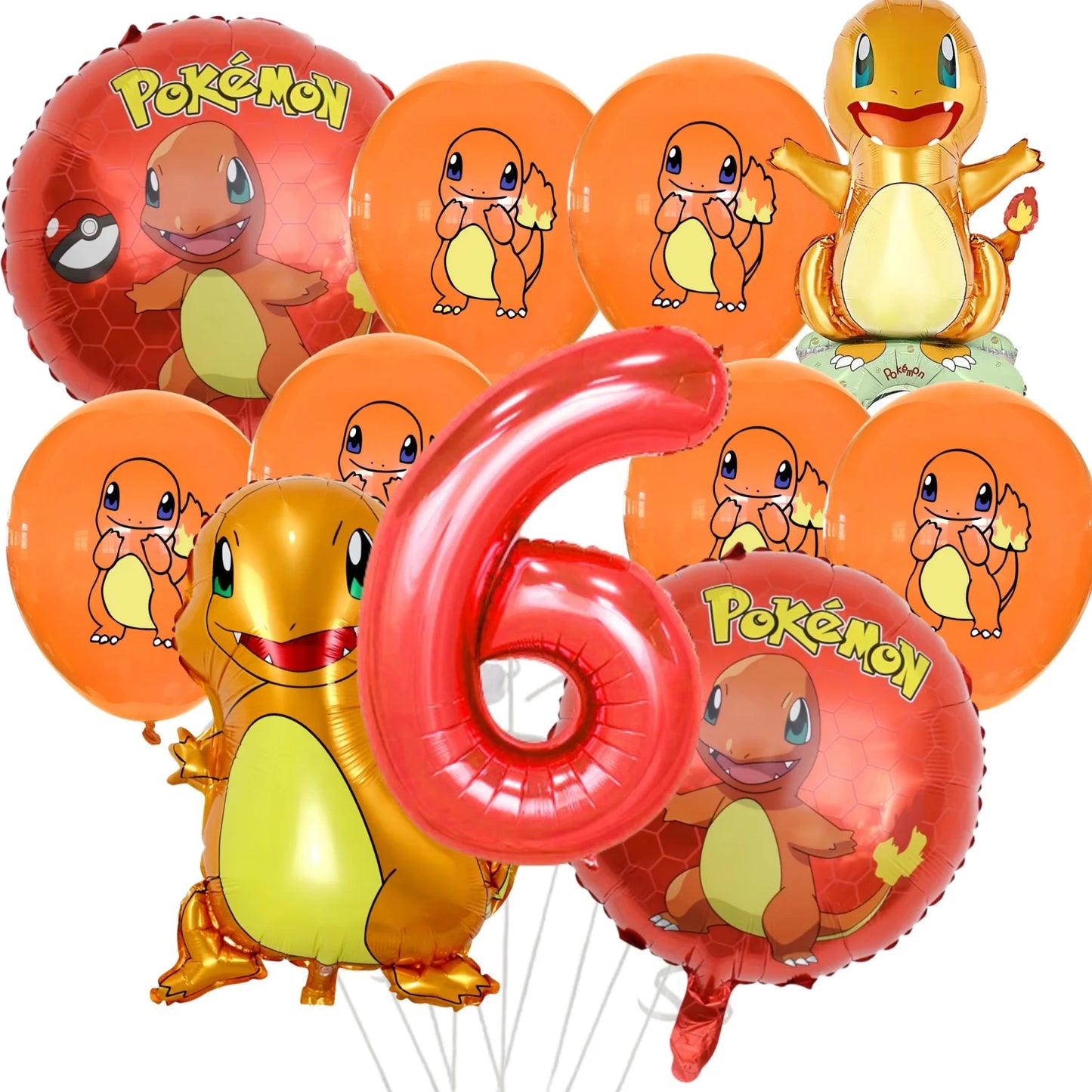 Palloncino Pikachu Pokemon per feste di compleanno da 1 a 9 anni, decorazione per feste a tema Pokemon e Squirtle, palloncino in alluminio per baby shower, bomboniere a tema Pikachu.