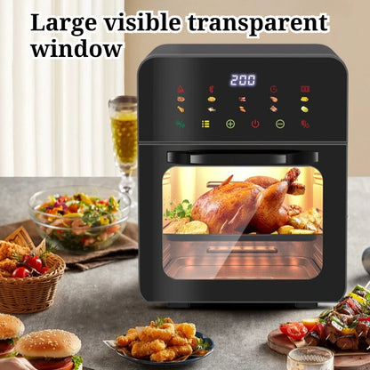 Friggitrice ad aria multifunzionale con display visibile, grande capacità, resistente, facile da pulire, salvaspazio, pratico elettrodomestico.