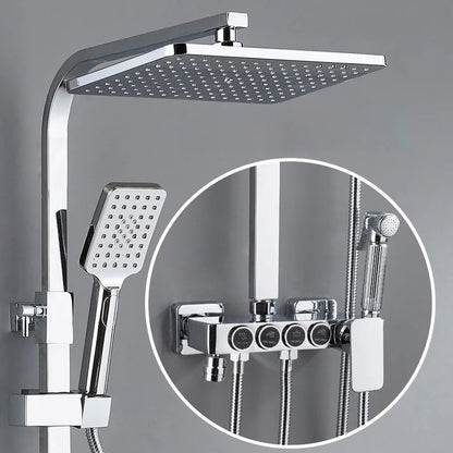 Piano Digital Display Thermostatic Bathroom Shower Set Hot Cold Brass Bathroom Faucets Accessories Digital Piano Shower System