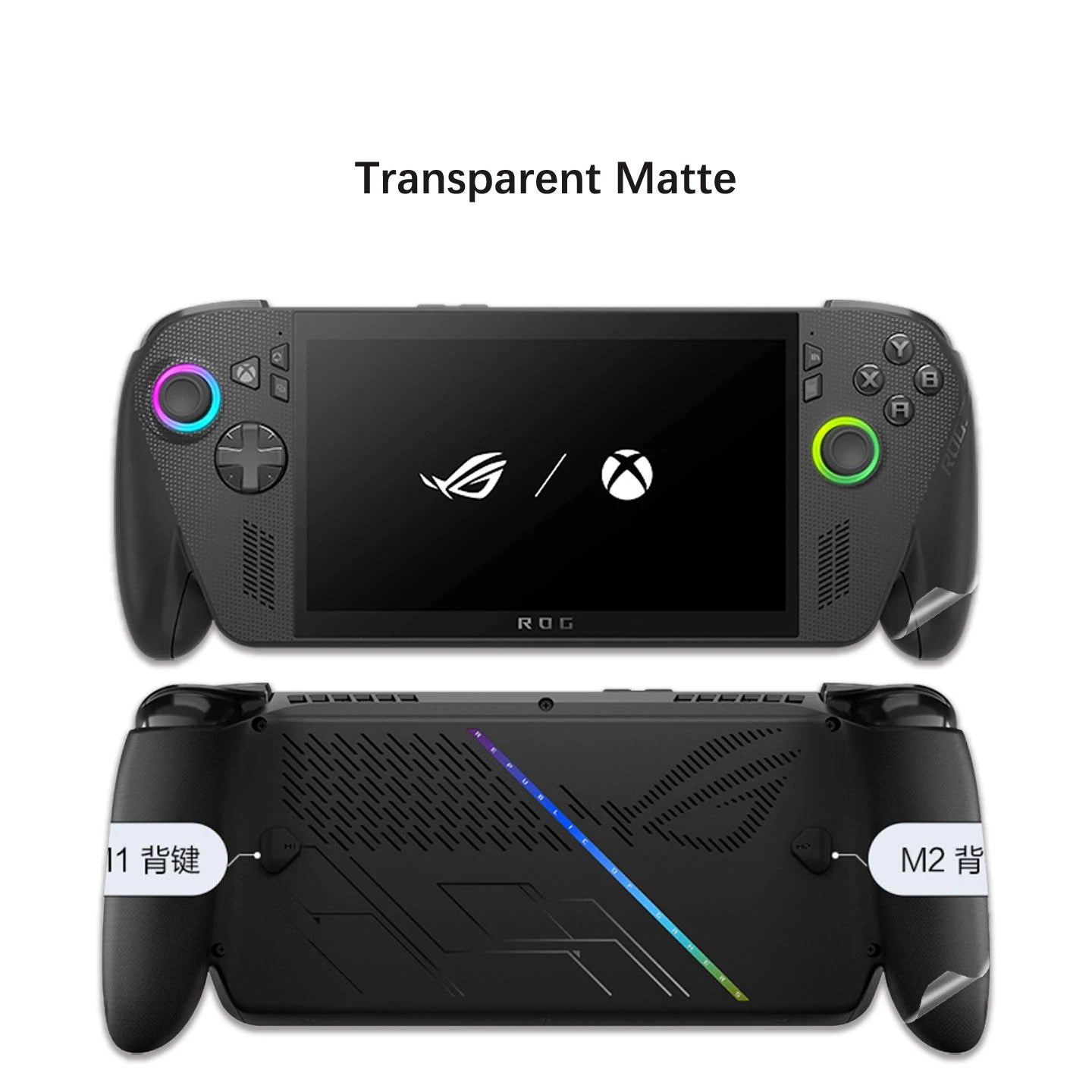 Pellicola protettiva pretagliata 1x Parte superiore + 1x Parte posteriore + Lati per Asus ROG XBOX ALLY X 7" Gen 2025 2024 2023