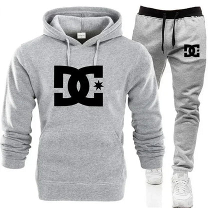 2025 Fall/Winter Men's Hoodie Pullover and Casual Pants Set, Autumn/Winter Outdoor Fashion Running and Fitness Two-Piece Set
