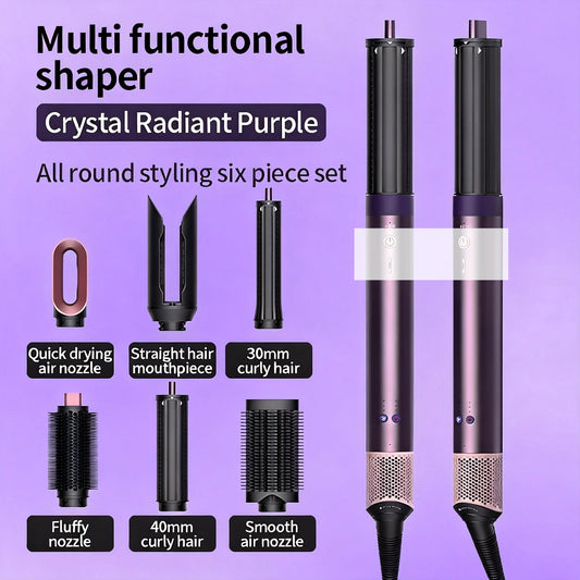 220V 6 in 1 Hair Styler & Hairdryer Brush 1700W High-Speed Hair-care Negative Ionic Blow Dryer Fast Drying,Multi Hair Styler