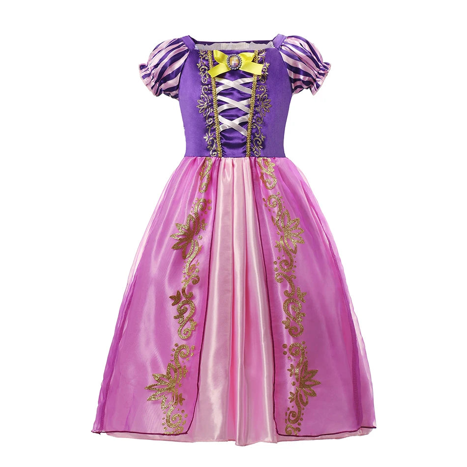 Costume da principessa per bambine, festa di Halloween, cosplay, vestiti per Natale, compleanno, carnevale, travestimento da Rapunzel.