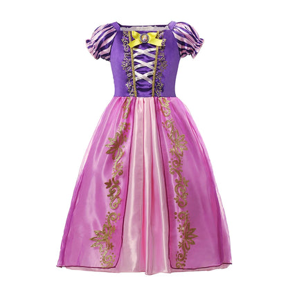 Costume da principessa per bambine, festa di Halloween, cosplay, vestiti per Natale, compleanno, carnevale, travestimento da Rapunzel.