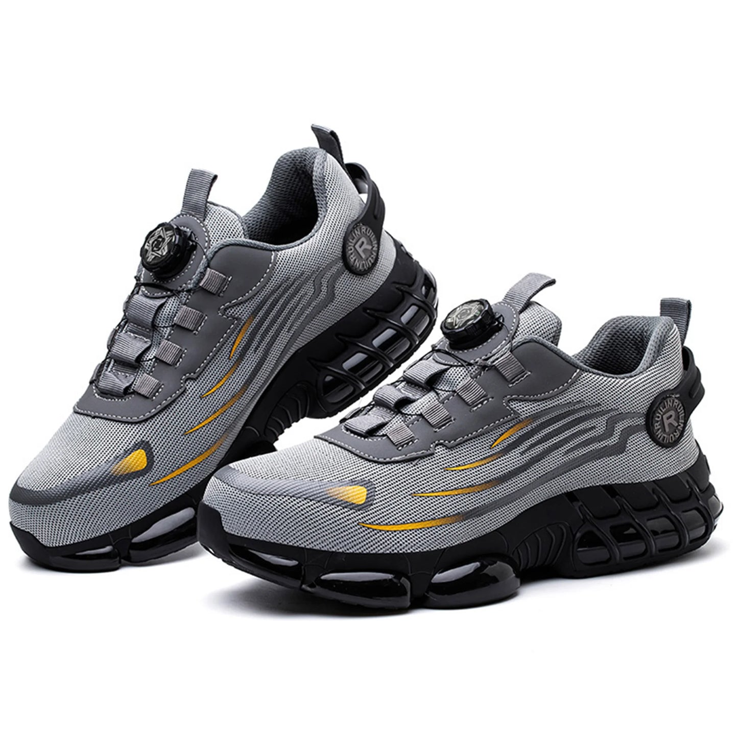 Scarpe antinfortunistiche indistruttibili con puntale in acciaio, antiscivolo, resistenti all'abrasione, scarpe da lavoro da uomo, robuste e comode.