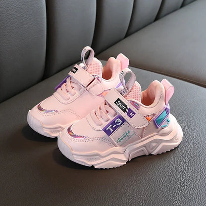 Scarpe da ginnastica comode e alla moda in similpelle per neonati, autunno/inverno, per bambini e bambine, scarpe sportive per bambini piccoli.