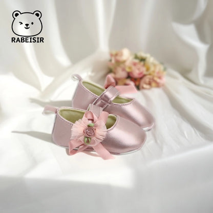 Scarpe da principessa per bambina 0-18 mesi, scarpe per i primi passi con suola morbida, scarpe singole alla moda e versatili.