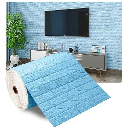 70CMx5M 3D Self Adhesive Waterproof Wall Sticker DIY Peel and Stick Wallpaper for Living Room Kitchen Wall Art Home Decoration