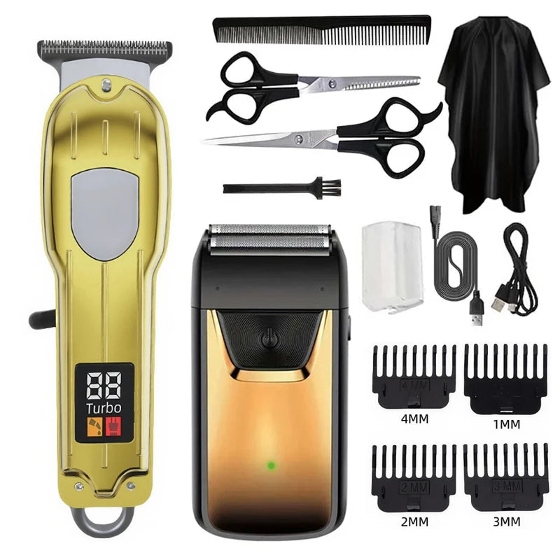3 in 1 Hair Clippers for Men Beard Trimmer Kits Sets Electric Shavers Hair Clippers Trimmer T-Blade for Barber Home for Gifts