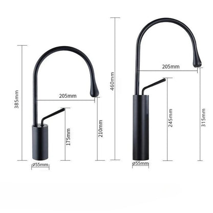 Kitchen brass Faucet Pull Out Stream Sprayer Deck Mounted Matte Black Mixer Tap 360 Degree Rotation  Kitchen Sink Hot Cold Taps