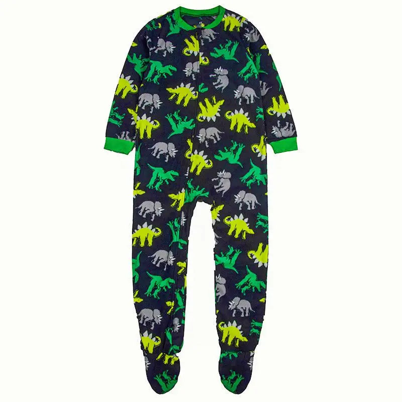 Tute in pile per bambini e bambine, con piedini, pagliaccetti, pigiami caldi per primavera, autunno e inverno.