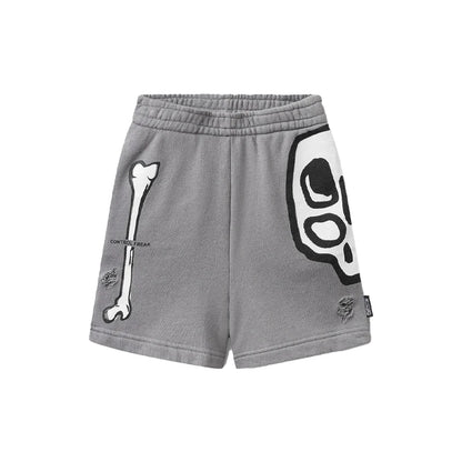 Completo estivo per bambini 2025, composto da maglietta a girocollo stampata e pantaloncini ricamati. Abbigliamento di tendenza per bambini.