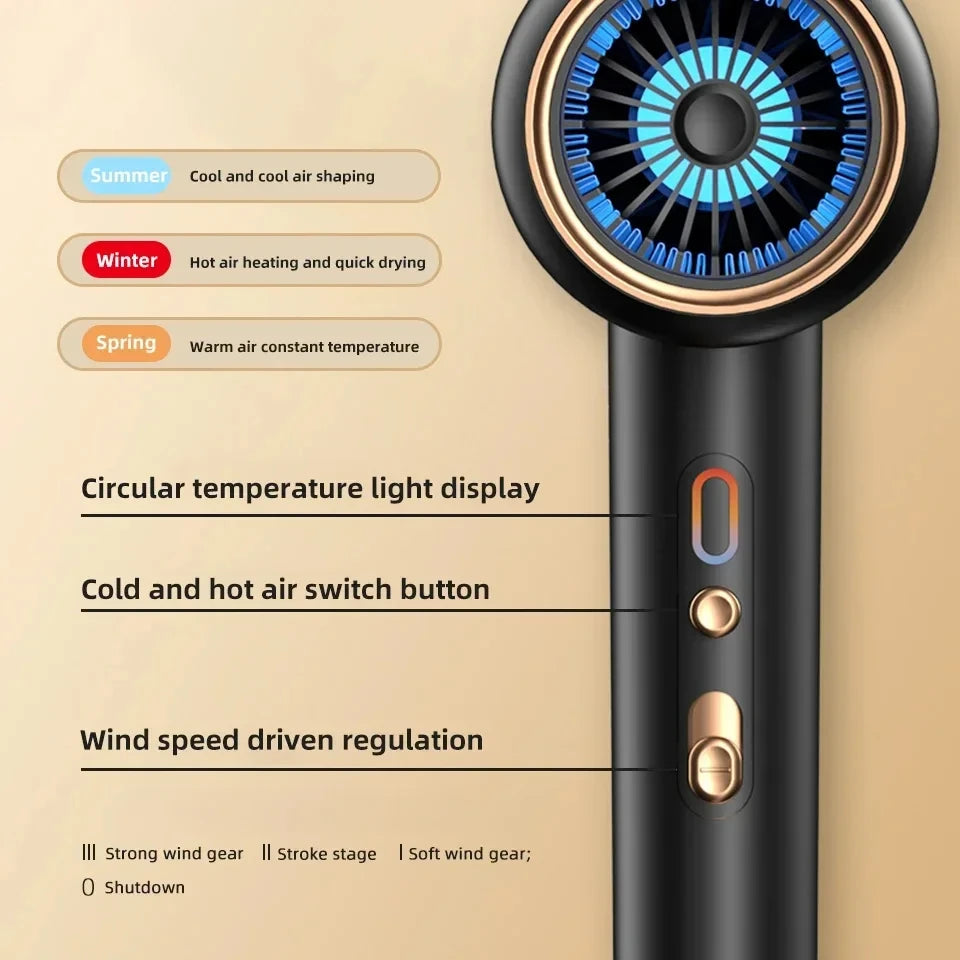 F33  Hair Dryer High-Speed Electric Turbine Airflow Low Noise Constant Temperature And Quick Drying Suitable For Home Salons