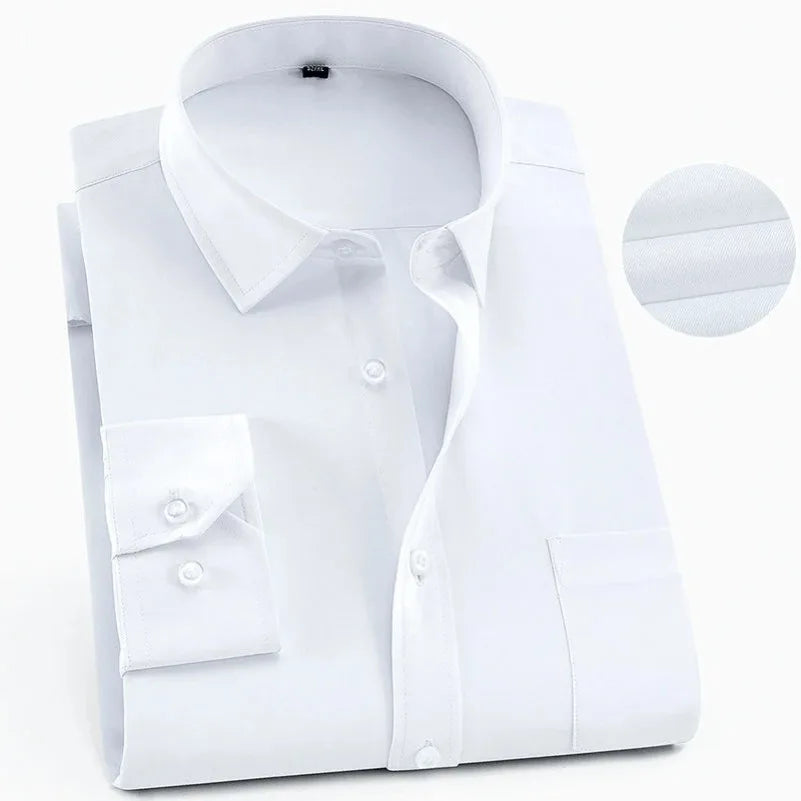 Camicia stampata da uomo, casual, a maniche lunghe, slim fit, da uomo, per lavoro, sociale, abbigliamento di marca, morbida e confortevole KOACUS