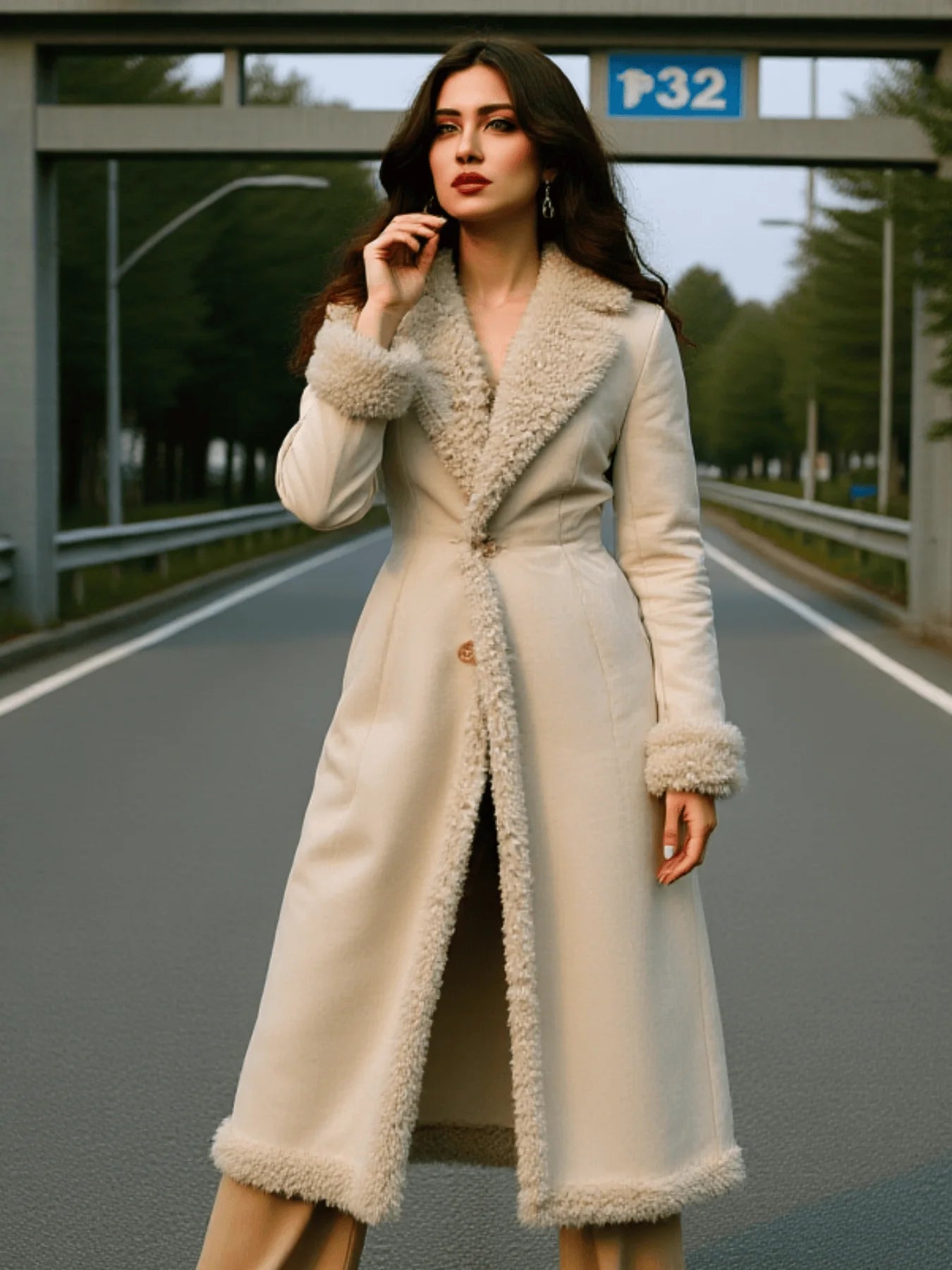 Women's Thickened Warm Winter Cotton Coat Single-Breasted Fleece Fashion Cotton Jacket for Commuting Wear Cotton Coat