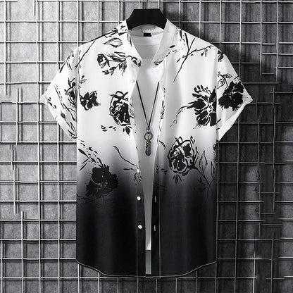 Camicia estiva con stampa floreale 3D graffiti, moda casual, business, camicia hawaiana, uomo, donna, camicia con bottoni, Ropa De Hombre