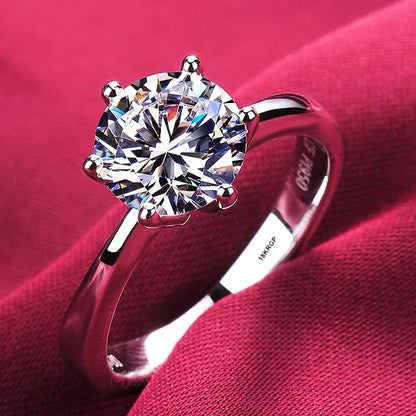 Anelli di lusso YHAMNI in oro bianco 18 carati, anello in argento massiccio 925 al 100%, fede nuziale con zirconi e diamanti di alta qualità per donna, regalo di gioielleria.