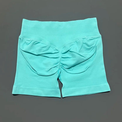 HISTELLO Impact Shorts 4.5" Women Yoga Shorts Seamless Low Waist Scrunch Bum Gym Leggings Workout Stretch Fitness Sports Shorts