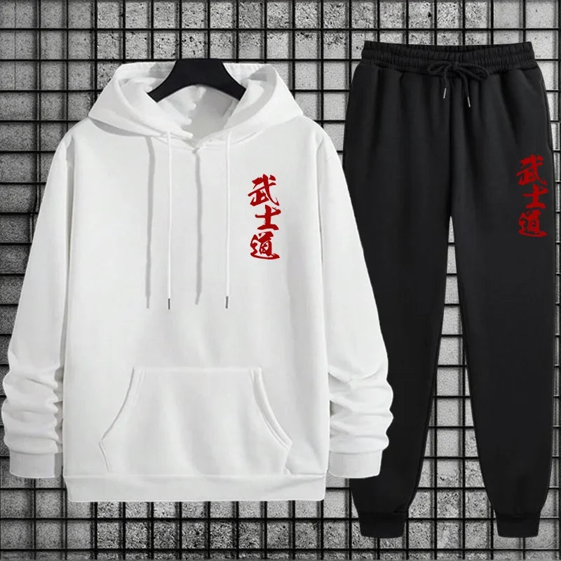 Nuovo arrivo 2025 Abbigliamento sportivo da uomo Felpa con cappuccio + pantaloni Tuta sportiva casual urbana Autunno Inverno Felpa da uomo alla moda tuta