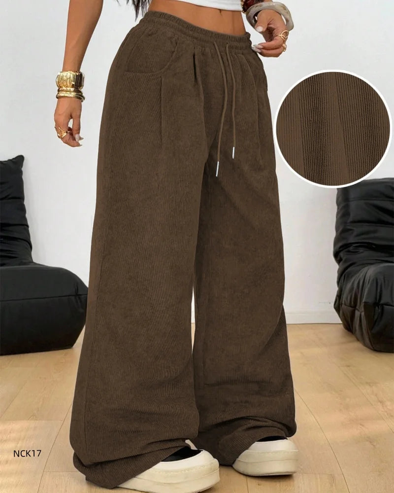 Women's High Waist  Sweatpants Casual Loose Joggers Classic Baggy Streetwear Sport Dance Y2K Wide-leg Drawstring Pants