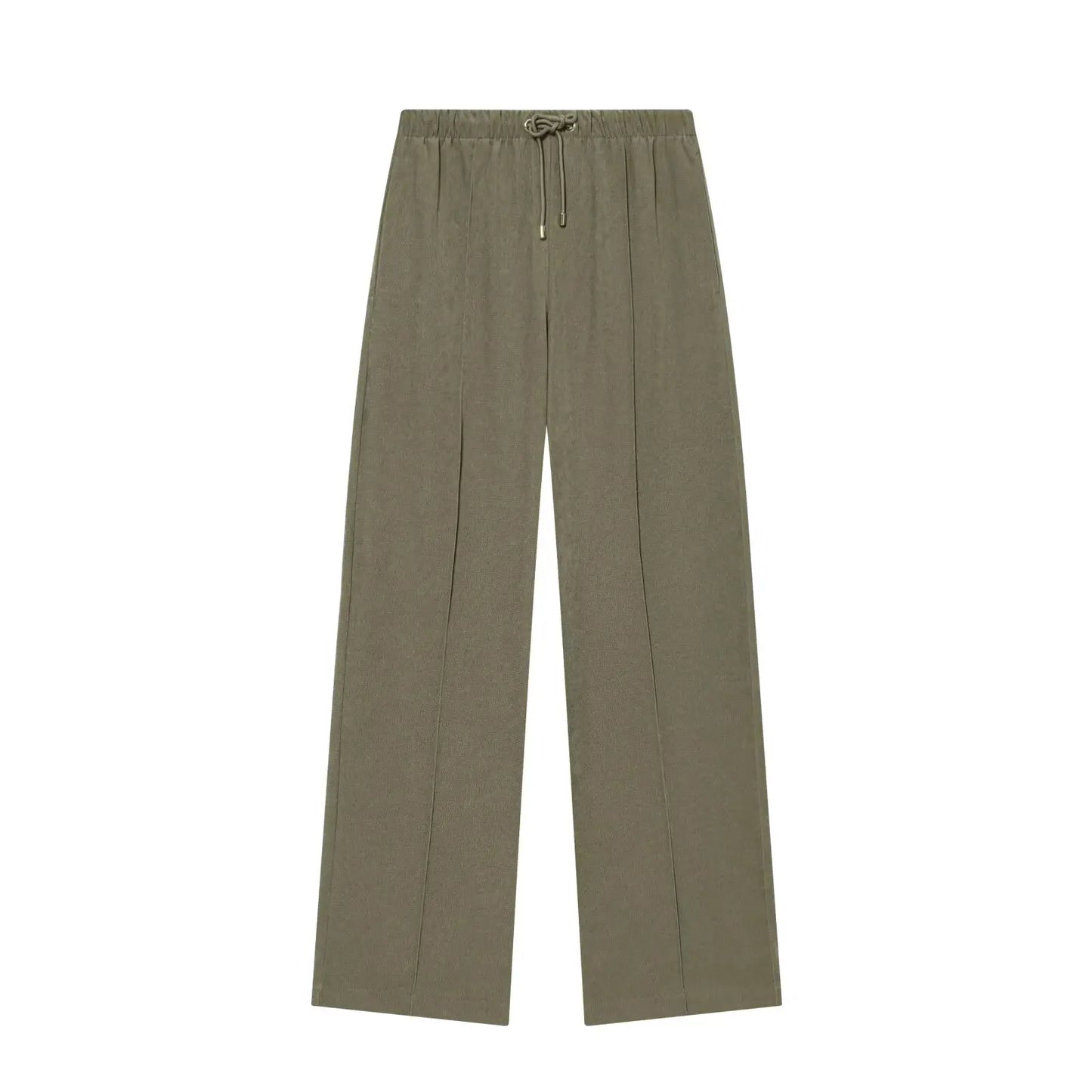 KONDALA Set di pantaloni casual alla moda da donna, eleganti, stile High Street, con risvolto largo, giacca con cerniera, pantaloni con coulisse, set per le vacanze primaverili 2026